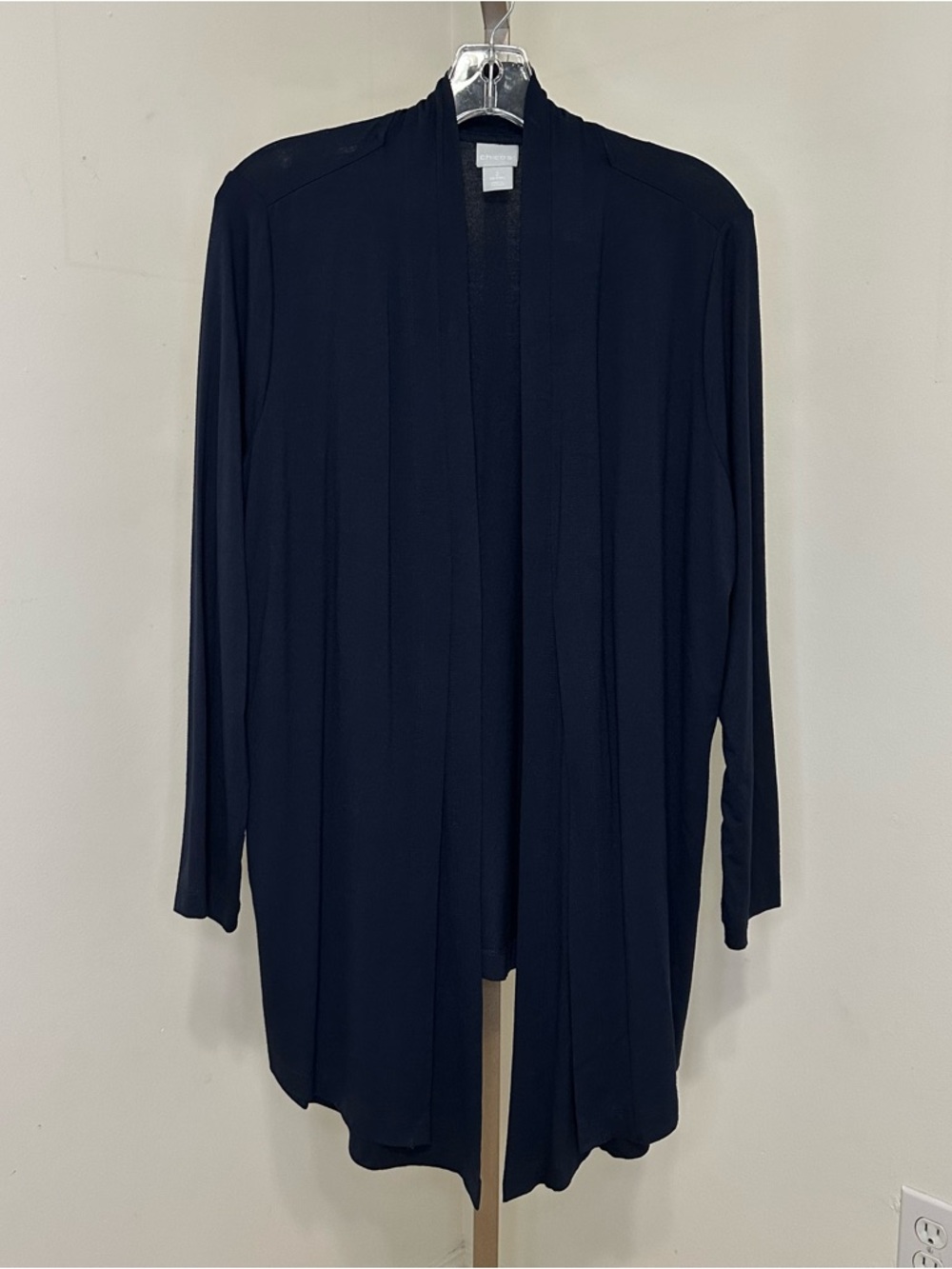 Chico's Navy Open-Front Cardigan